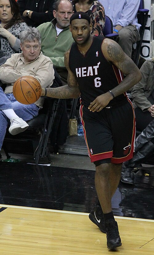 LeBron James playing for the Miami Heat